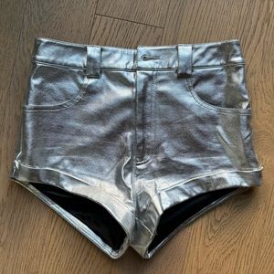 Silver shorts by dollskill brand ‘current mood’